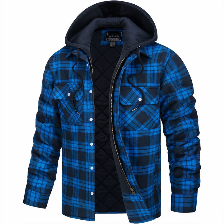 Cooper – Quilted Check Jacket with Hood