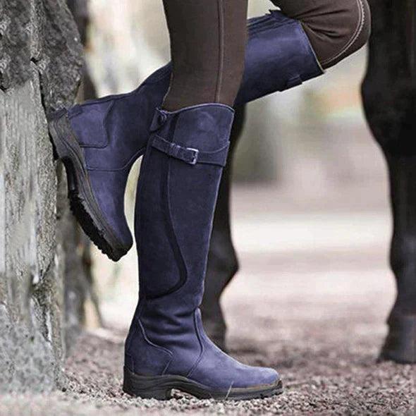 Jenna™ | Waterproof Leather Riding Boots